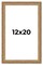 12x20 Museum-Quality Picture Frame with UV-Resistant Acrylic & Acid-Free Backing, Available in 4 Finishes - Gold, Silver, Bronze, and Black